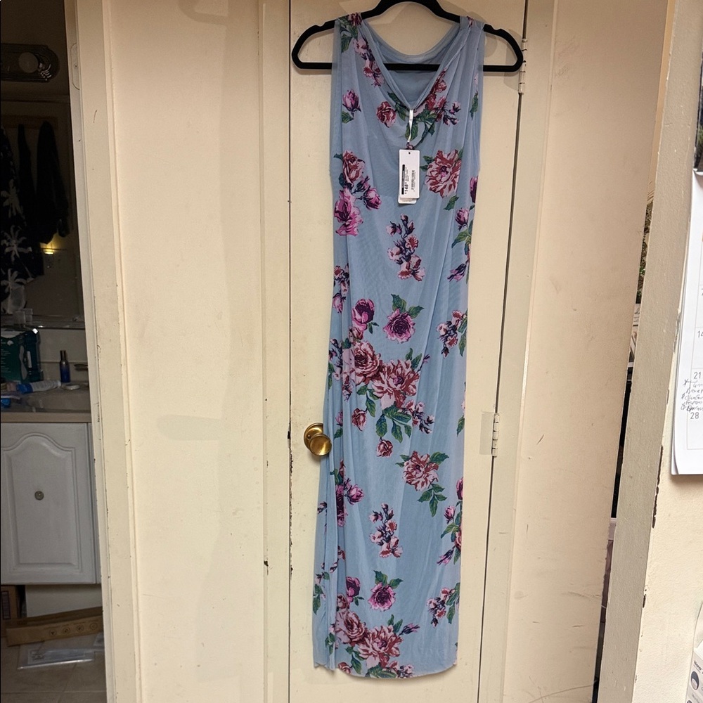 Free People Blue Floral Maxi Dress